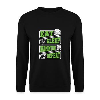 Federball Badminton - Unisex Sweatshirt - black - Front - Alina (178cm) & Michal (187cm)