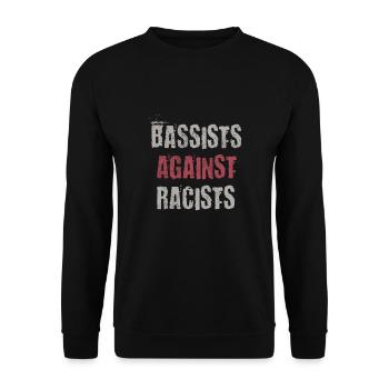 Gitarristen gegen Rassisten Punk Antirassismus - Unisex Pullover - Schwarz - Vorne - Alina (178cm) & Michal (187cm)