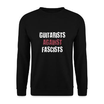 Gitarristen gegen Rassisten Punk Antirassismus - Unisex Pullover - Schwarz - Vorne - Alina (178cm) & Michal (187cm)