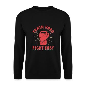 Kickboxer Martial Arts Kickboxing Kickboxen - Unisex Sweatshirt - black - Front - Alina (178cm) & Michal (187cm)