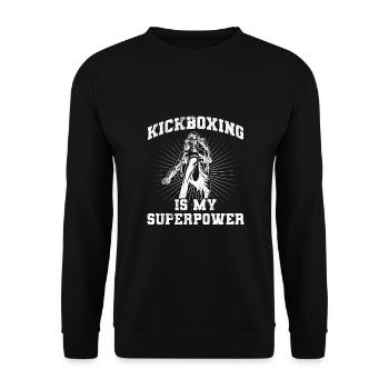 Kickboxer Martial Arts Kickboxing Kickboxen - Unisex Pullover - Schwarz - Vorne - Alina (178cm) & Michal (187cm)