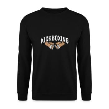 Kickboxer Martial Arts Kickboxing Kickboxen - Unisex Sweatshirt - black - Front - Alina (178cm) & Michal (187cm)