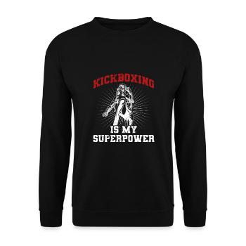 Kickboxer Martial Arts Kickboxing Kickboxen - Unisex Pullover - Schwarz - Vorne - Alina (178cm) & Michal (187cm)