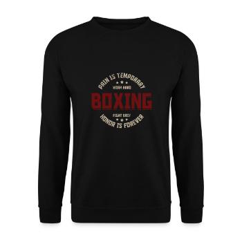 Boxen Arts Martiaux Boxe Boxe Club Boxer - Sweat-shirt Unisexe - noir - Devant - Alina (178cm) & Michal (187cm)