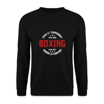 Boxen Martial Arts Boxing Box Club Boxer - Unisex Pullover - Schwarz - Vorne - Alina (178cm) & Michal (187cm)