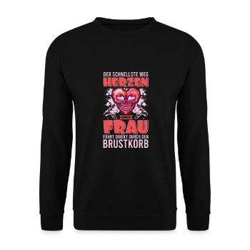 Zombie Horror Horror Film Festival + Halloween - Unisex Sweatshirt - black - Front - Alina (178cm) & Michal (187cm)