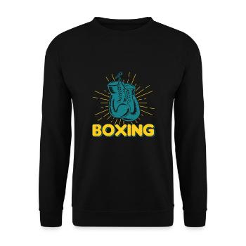 Boxen Martial Arts Boxing Box Club Boxer - Unisex Sweatshirt - black - Front - Alina (178cm) & Michal (187cm)