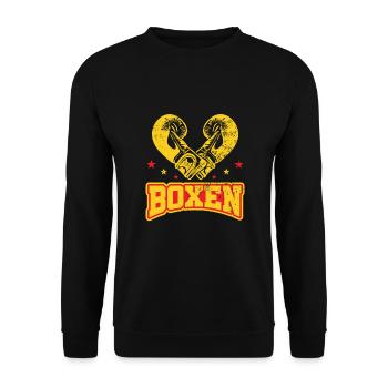 Boxen Martial Arts Boxing Box Club Boxer - Unisex Sweatshirt - black - Front - Alina (178cm) & Michal (187cm)