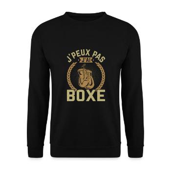 Boxen Martial Arts Boxing Box Club Boxer - Unisex Pullover - Schwarz - Vorne - Alina (178cm) & Michal (187cm)