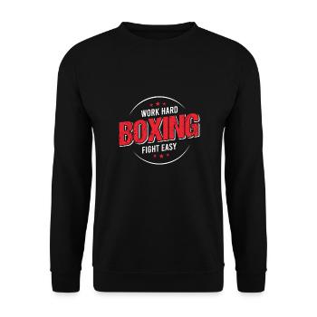 Boxen Martial Arts Boxing Box Club Boxer - Unisex Sweatshirt - black - Front - Alina (178cm) & Michal (187cm)