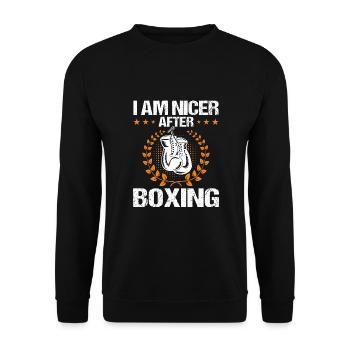Boxen Martial Arts Boxing Box Club Boxer - Unisex Pullover - Schwarz - Vorne - Alina (178cm) & Michal (187cm)