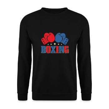 Boxen Martial Arts Boxing Box Club Boxer - Unisex Pullover - Schwarz - Vorne - Alina (178cm) & Michal (187cm)