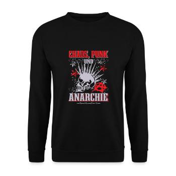 Punk Rock Pogo Anarchie Punks Punk Rocker Punk - Sweat-shirt Unisexe - noir - Devant - Alina (178cm) & Michal (187cm)