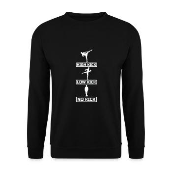 Kickboxer Martial Arts Kickboxing Kickboxen - Unisex Pullover - Schwarz - Vorne - Alina (178cm) & Michal (187cm)