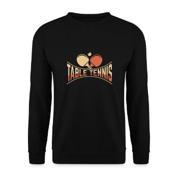Table Tennis Ping Pong Player Club Outfit! - Sweat-shirt Unisexe - noir - Devant - Alina (178cm) & Michal (187cm)