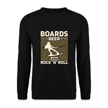 Rock and Roll Beer Festival Wakeboarding Wakeboard - Unisex Sweatshirt - black - Front - Alina (178cm) & Michal (187cm)