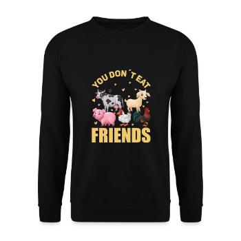 Amoureux des animaux Militant des droits des animaux végétalien végétarien - Sweat-shirt Unisexe - noir - Devant - Alina (178cm) & Michal (187cm)