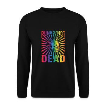 Punk Rock Pogo Anarchie Punks Punk Rocker Punk - Unisex Pullover - Schwarz - Vorne - Alina (178cm) & Michal (187cm)