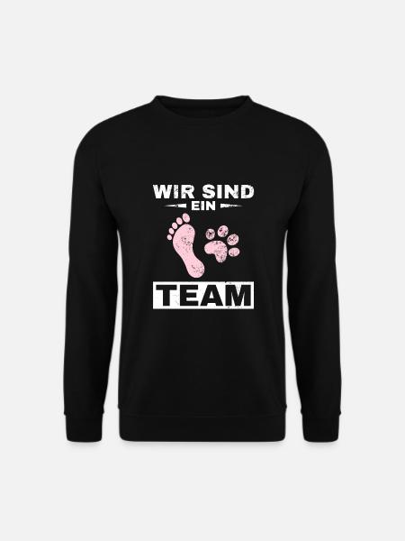 Hund, bester Feund Hundebesitzer Mann, Frau Hunde - Unisex Pullover - Schwarz