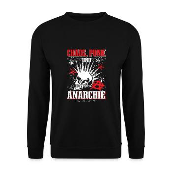 Punk Rock Pogo Anarchie Punks Punk Rocker Punk - Sweat-shirt Unisexe - noir - Devant - Alina (178cm) & Michal (187cm)