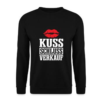 Poltern JGA Frauen Braut Junggesellenabschied - Unisex Pullover - Schwarz - Vorne - Alina (178cm) & Michal (187cm)
