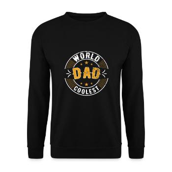 Retro Vintage Daddy 60s 70s 80s 90 Party Costume - Unisex Sweatshirt - black - Front - Alina (178cm) & Michal (187cm)
