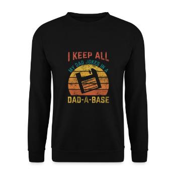 Father Nerd Dad, 60s 70s 80s 90 Party Costume - Unisex Sweatshirt - black - Front - Alina (178cm) & Michal (187cm)