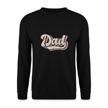 Retro Vintage Daddy 60s 70s 80s 90 Party Costume - Unisex Sweatshirt - black - Front - Alina (178cm) & Michal (187cm)