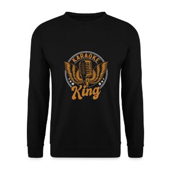 King Karaoke Bar, Party, Firmenfeier Männer Herren - Unisex Pullover - Schwarz - Vorne - Alina (178cm) & Michal (187cm)
