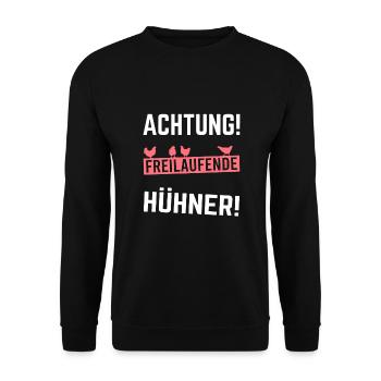 Poltern JGA Frauen Braut Junggesellenabschied - Unisex Pullover - Schwarz - Vorne - Alina (178cm) & Michal (187cm)