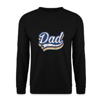 Retro Vintage Daddy 60s 70s 80s 90 Party Costume - Unisex Sweatshirt - black - Front - Alina (178cm) & Michal (187cm)