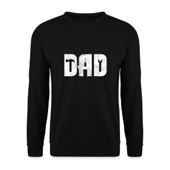 Craftsman Dad, Daddy, Best Dad Daddy Father's Day - Unisex Sweatshirt - black - Front - Alina (178cm) & Michal (187cm)