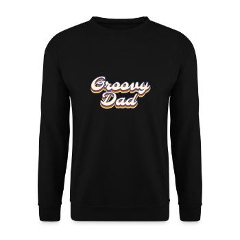 Retro Vintage Daddy 60s 70s 80s 90 Party Costume - Unisex Sweatshirt - black - Front - Alina (178cm) & Michal (187cm)