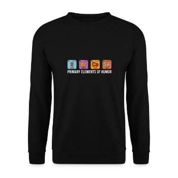 Periodic table jokes Memes, chemistry, physics - Unisex Sweatshirt - black - Front - Alina (178cm) & Michal (187cm)