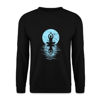 Yogi Yogini Health Meditation Outfits Girls - Unisex Sweatshirt - black - Front - Alina (178cm) & Michal (187cm)