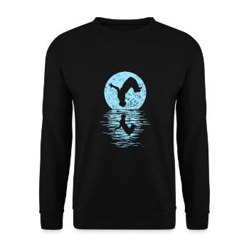 Parkour, Freerunning, Street Workout, Acrobatic - Unisex Pullover - Schwarz - Vorne - Alina (178cm) & Michal (187cm)