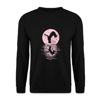 Parkour, Freerunning, Street Workout, Acrobatic - Unisex Pullover - Schwarz - Vorne - Alina (178cm) & Michal (187cm)