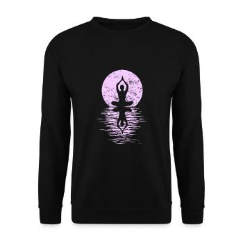 Yogi Yogini Health Meditation Outfits Girls - Unisex Sweatshirt - black - Front - Alina (178cm) & Michal (187cm)