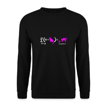 String Theory Nerd Physics Schrödinger's Cat - Unisex Sweatshirt - black - Front - Alina (178cm) & Michal (187cm)