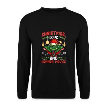 Horror Movie Zombie Santa Weihanchten Liebe Horror - Unisex Pullover - Schwarz - Vorne - Alina (178cm) & Michal (187cm)