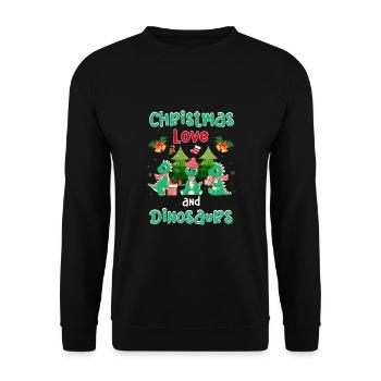 Ce garçon aime les dinosaures enfants garçon garçon Dino - Sweat-shirt Unisexe - noir - Devant - Alina (178cm) & Michal (187cm)