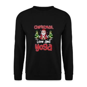 Yogini Yoga Meditation Christmas, Love and Yoga - Unisex Sweatshirt - black - Front - Alina (178cm) & Michal (187cm)
