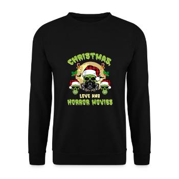 Horror Movie Zombie Santa Weihanchten Liebe Horror - Unisex Pullover - Schwarz - Vorne - Alina (178cm) & Michal (187cm)