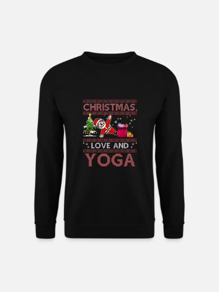 Yogini Yoga Meditation Weihnachten, Liebe und Yoga - Unisex Pullover - Schwarz