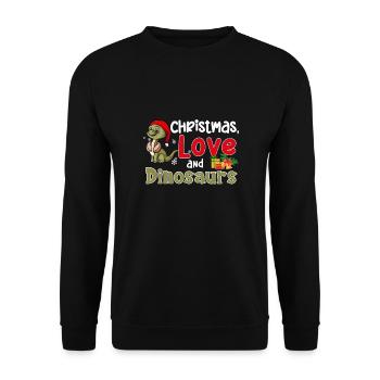 Ce garçon aime les dinosaures enfants garçon garçon Dino - Sweat-shirt Unisexe - noir - Devant - Alina (178cm) & Michal (187cm)