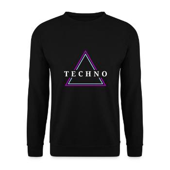 Techno House Party EDM Festival Goa Electro Rave - Unisex Pullover - Schwarz - Vorne - Alina (178cm) & Michal (187cm)