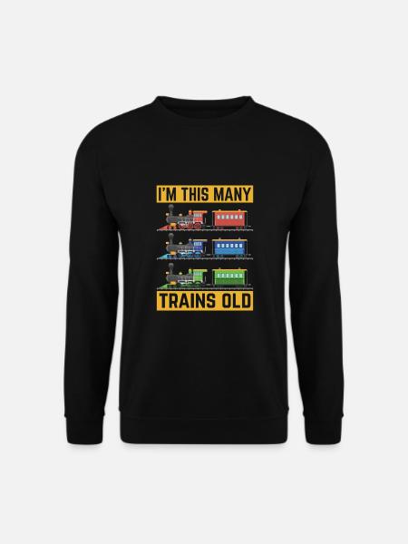 3. Geburtstag, 3 Jahre Züge Lok Kids, Boy Junge - Unisex Pullover - Schwarz