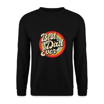 Retro Vintage Daddy 60s 70s 80s 90 Party Costume - Unisex Sweatshirt - black - Front - Alina (178cm) & Michal (187cm)