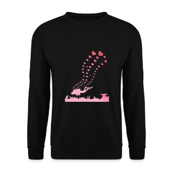 Diver Diving Gift, Holiday Egypt Gift - Unisex Sweatshirt - black - Front - Alina (178cm) & Michal (187cm)