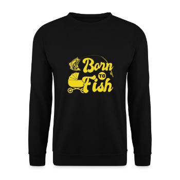 Angler outfit for fishing and fishing, fish - Unisex Sweatshirt - black - Front - Alina (178cm) & Michal (187cm)